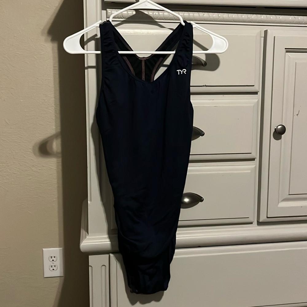 TYR Women’s Navy Blue Swimsuit, Size 38